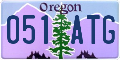 OR license plate 051ATG