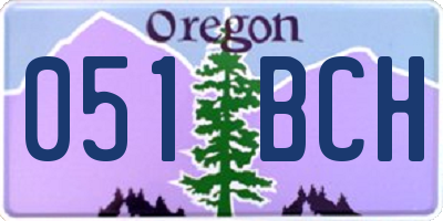 OR license plate 051BCH