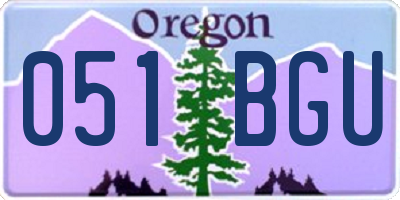 OR license plate 051BGU