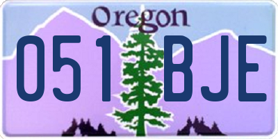 OR license plate 051BJE