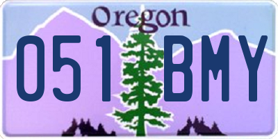 OR license plate 051BMY