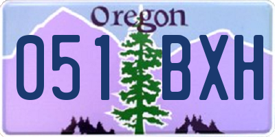 OR license plate 051BXH