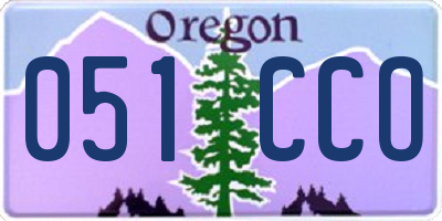 OR license plate 051CCO