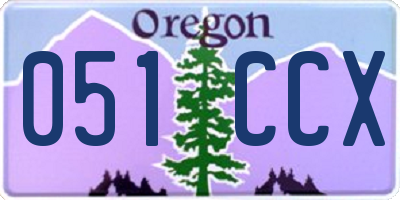 OR license plate 051CCX