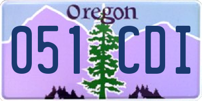 OR license plate 051CDI