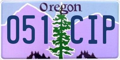OR license plate 051CIP