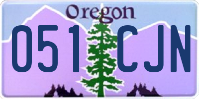 OR license plate 051CJN