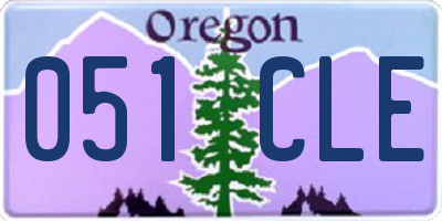 OR license plate 051CLE
