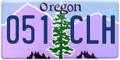 OR license plate 051CLH