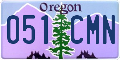 OR license plate 051CMN