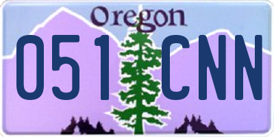 OR license plate 051CNN