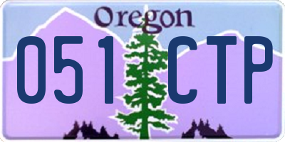OR license plate 051CTP