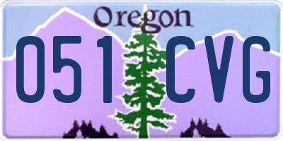 OR license plate 051CVG