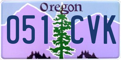 OR license plate 051CVK