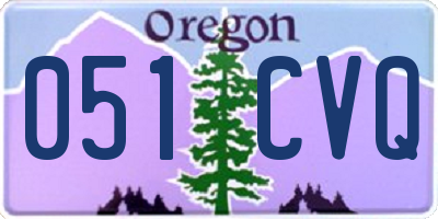 OR license plate 051CVQ
