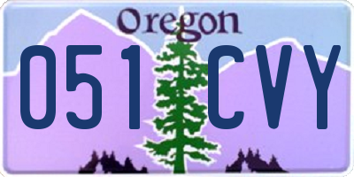 OR license plate 051CVY