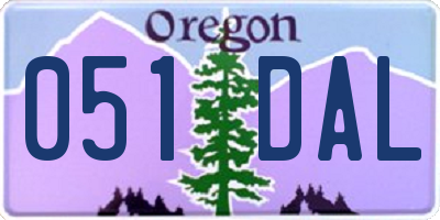 OR license plate 051DAL