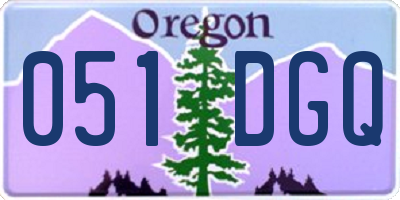 OR license plate 051DGQ