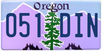 OR license plate 051DIN