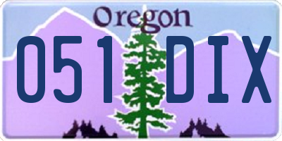 OR license plate 051DIX