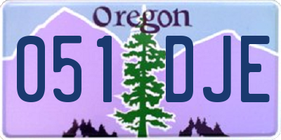 OR license plate 051DJE