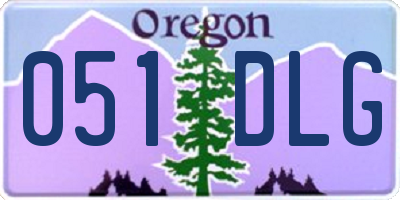 OR license plate 051DLG