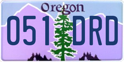OR license plate 051DRD