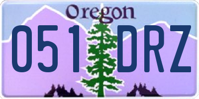 OR license plate 051DRZ