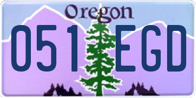 OR license plate 051EGD