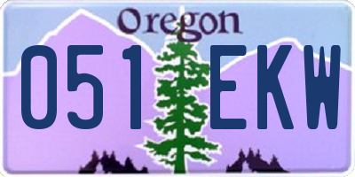 OR license plate 051EKW