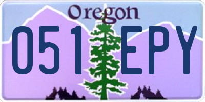 OR license plate 051EPY