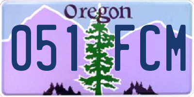 OR license plate 051FCM