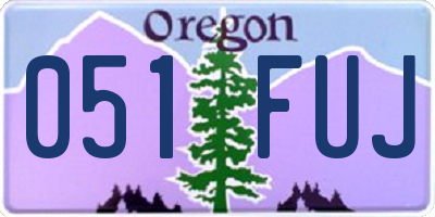 OR license plate 051FUJ