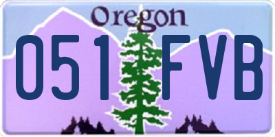 OR license plate 051FVB