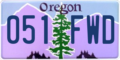 OR license plate 051FWD