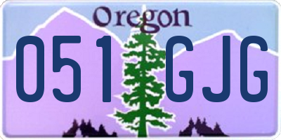OR license plate 051GJG