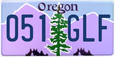 OR license plate 051GLF