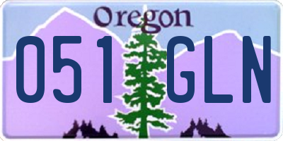 OR license plate 051GLN