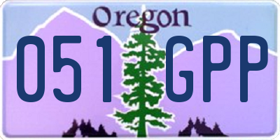 OR license plate 051GPP