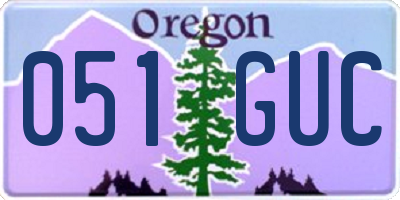 OR license plate 051GUC