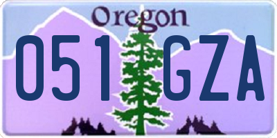 OR license plate 051GZA