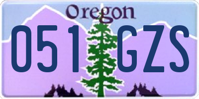 OR license plate 051GZS