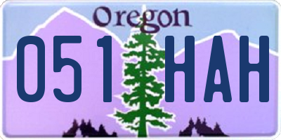 OR license plate 051HAH