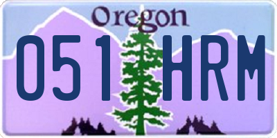 OR license plate 051HRM