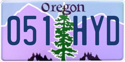 OR license plate 051HYD