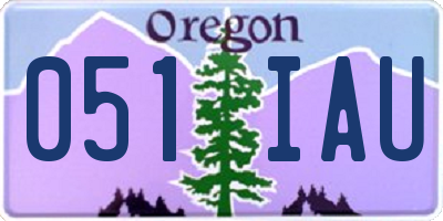 OR license plate 051IAU