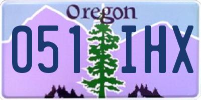 OR license plate 051IHX