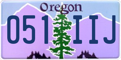 OR license plate 051IIJ