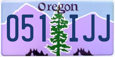 OR license plate 051IJJ