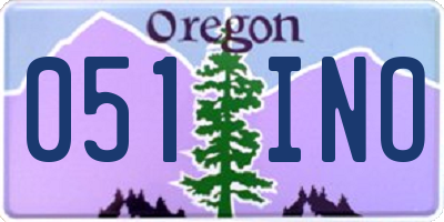 OR license plate 051INO